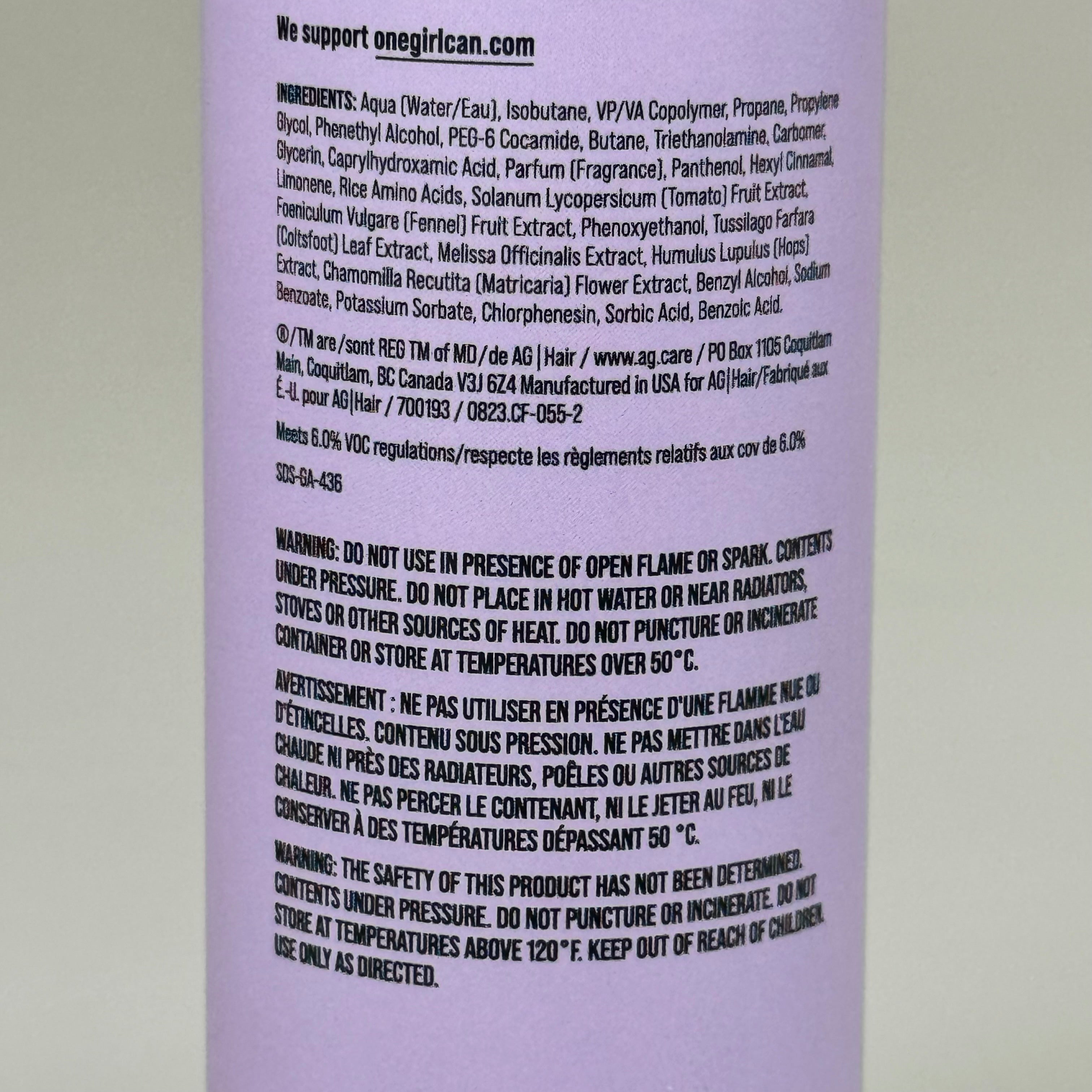 AG CARE Mousse Gel Extra-Firm Curl Retention 10 oz